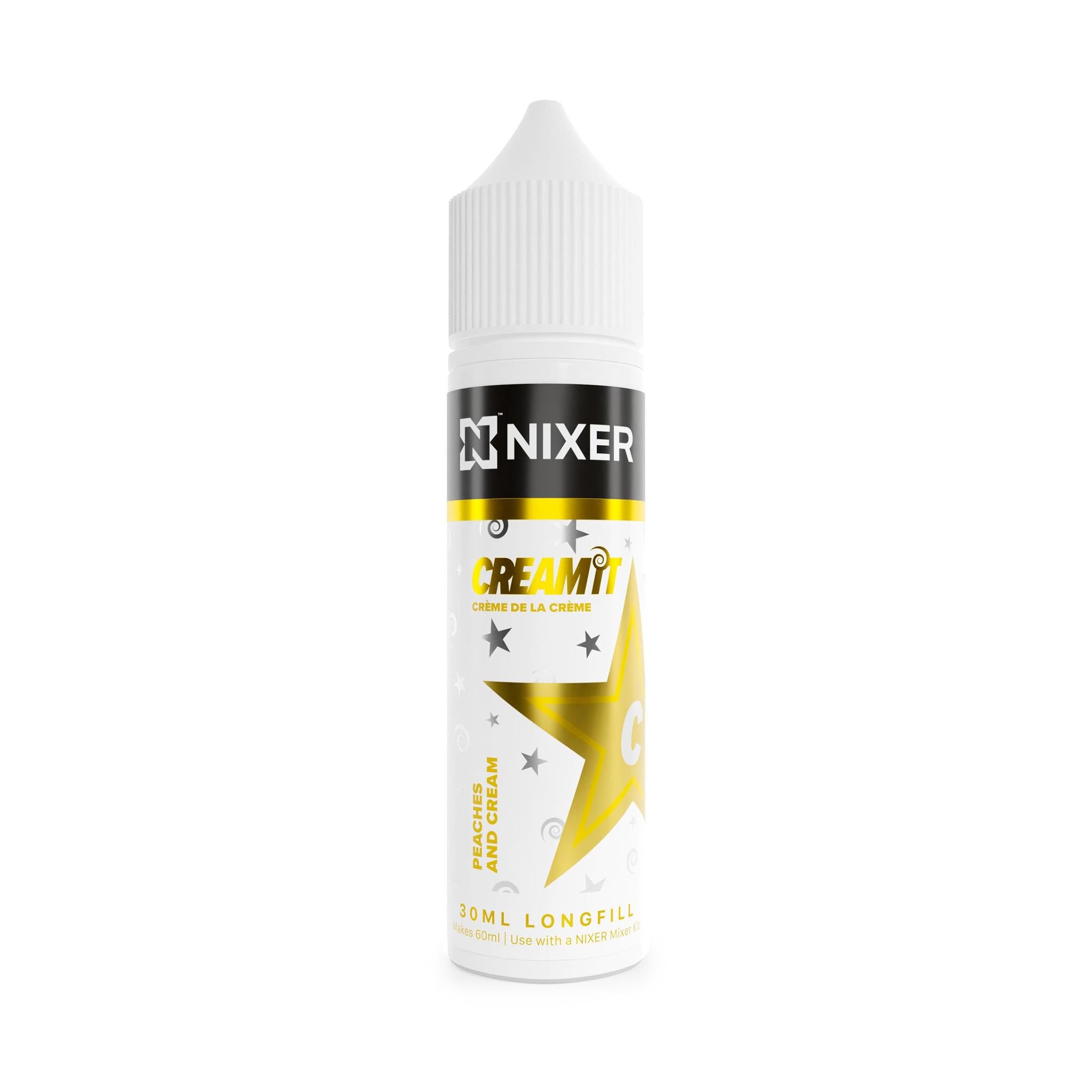 Nixer X Cream It - Peaches & Cream 60ml Longfill E-Liquid