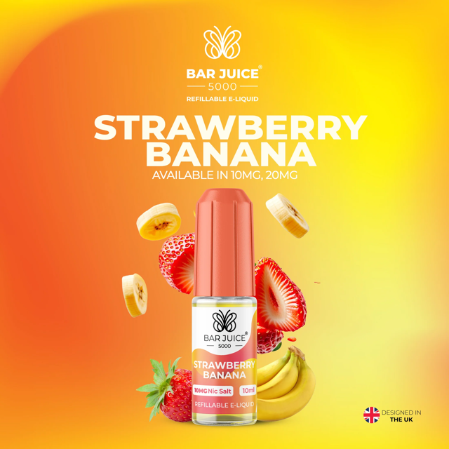 BAR JUICE 5000 - Strawberry Banana 10ml E-Liquid