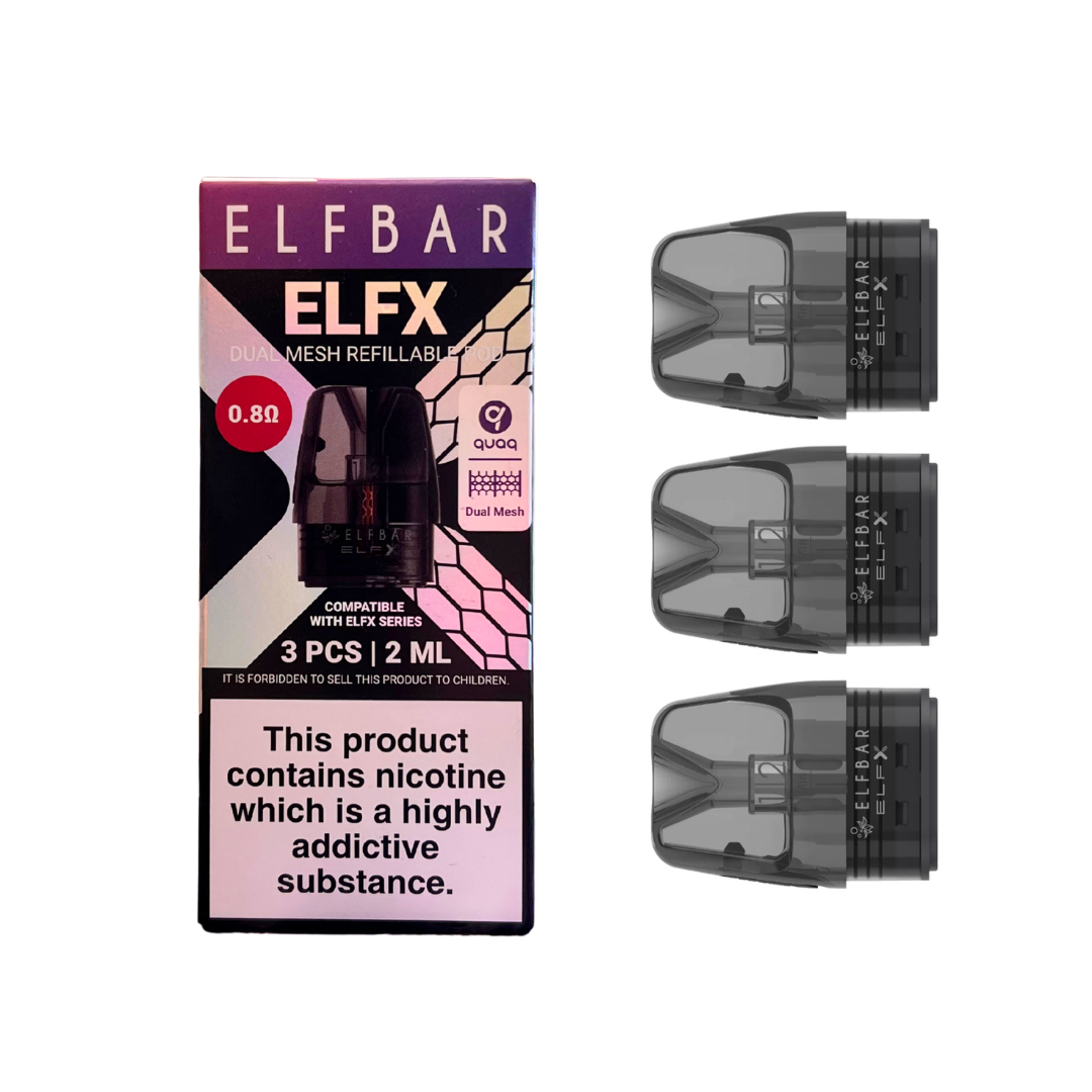 ELFBAR - ELFX Dual Mesh Refillable Vape Pod (3pcs) - The British Vape Company