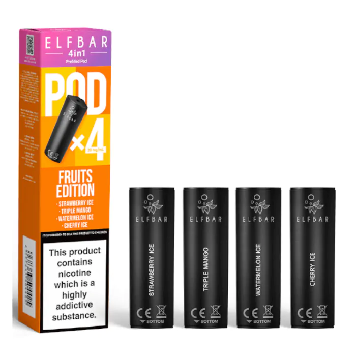 ELFBAR - 4 in 1 Prefilled Replacement Vape Pods (4pcs) - The British Vape Company