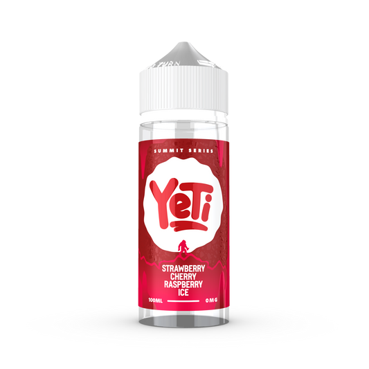 YETI Summit - Strawberry Cherry Raspberry Ice 100ml Shortfill E-Liquid - The British Vape Company