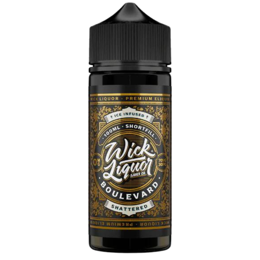 WICK LIQUOR - Boulevard Shattered 100ml Shortfill E-Liquid - The British Vape Company