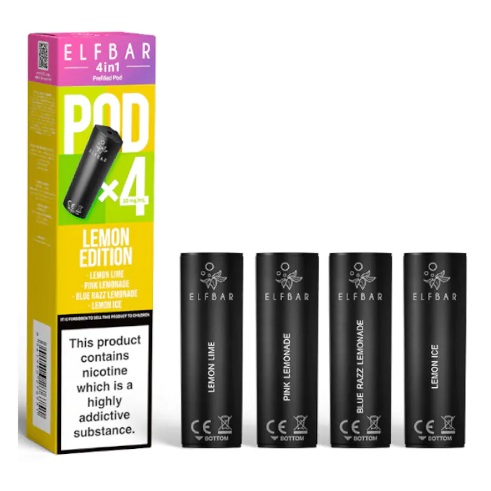 ELFBAR - 4 in 1 Prefilled Replacement Vape Pods (4pcs) - The British Vape Company