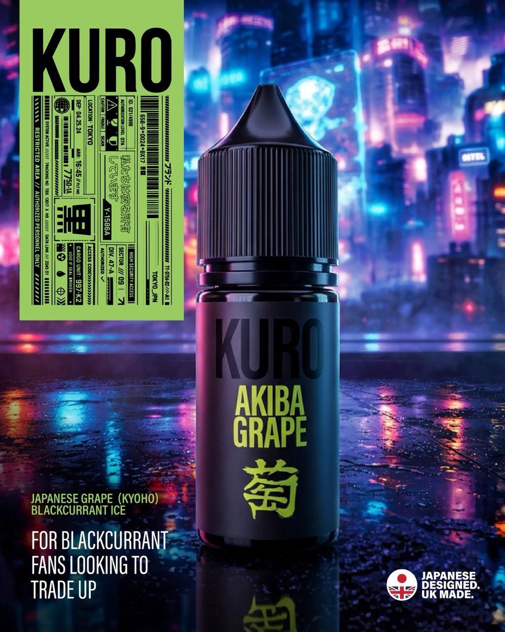 KURO by RIOT - Akiba Grape Nic Salt 10ml Vape Juice