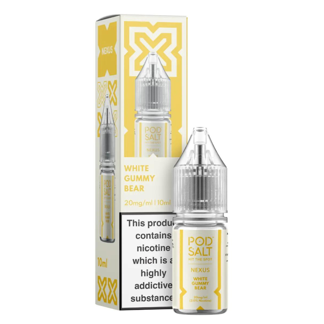 POD SALT NEXUS - White Gummy Bear 10ml E-Liquid - The British Vape Company