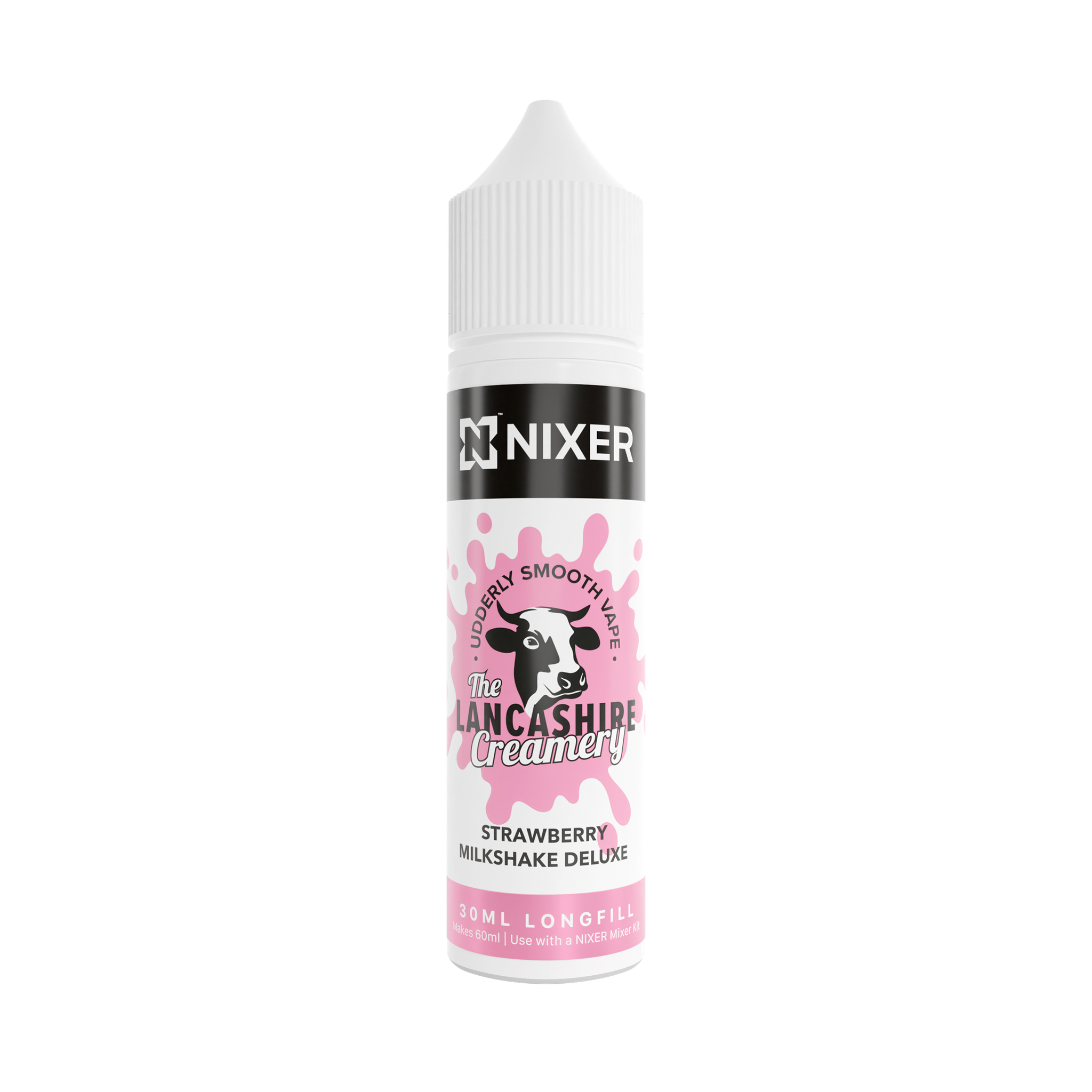 Nixer X The Lancashire Creamery - Strawberry Milkshake Deluxe 60ml Longfill E-Liquid