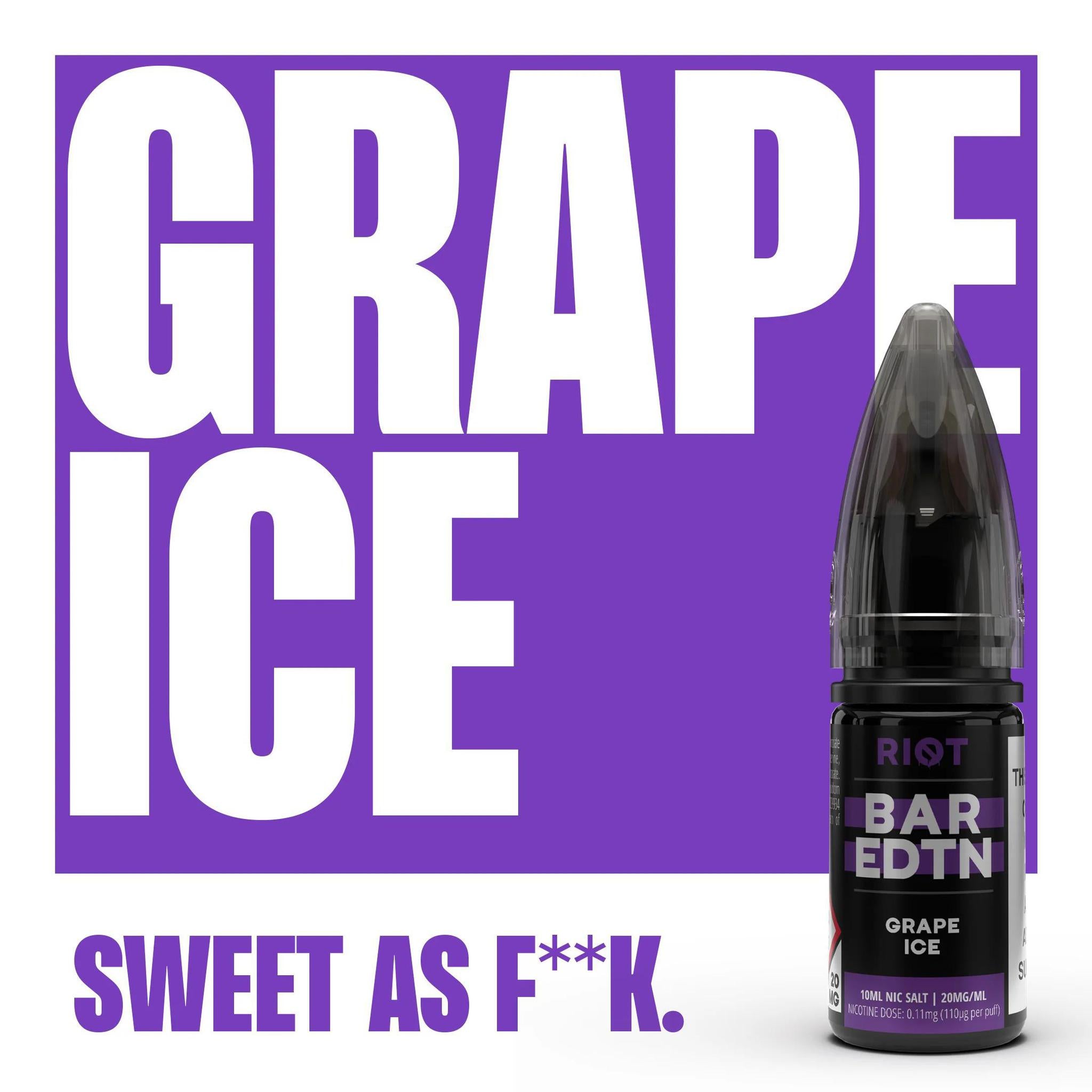 RIOT Bar EDTN - Grape Ice 10ml E-Liquid - The British Vape Company