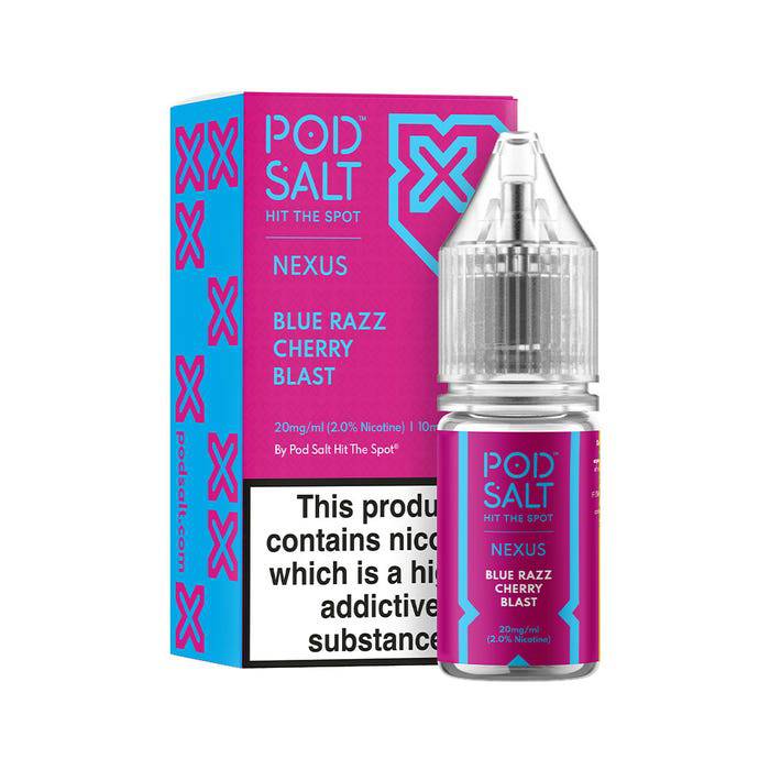 POD SALT Nexus - Blue Razz Cherry Blast 10ml E-Liquid - The British Vape Company