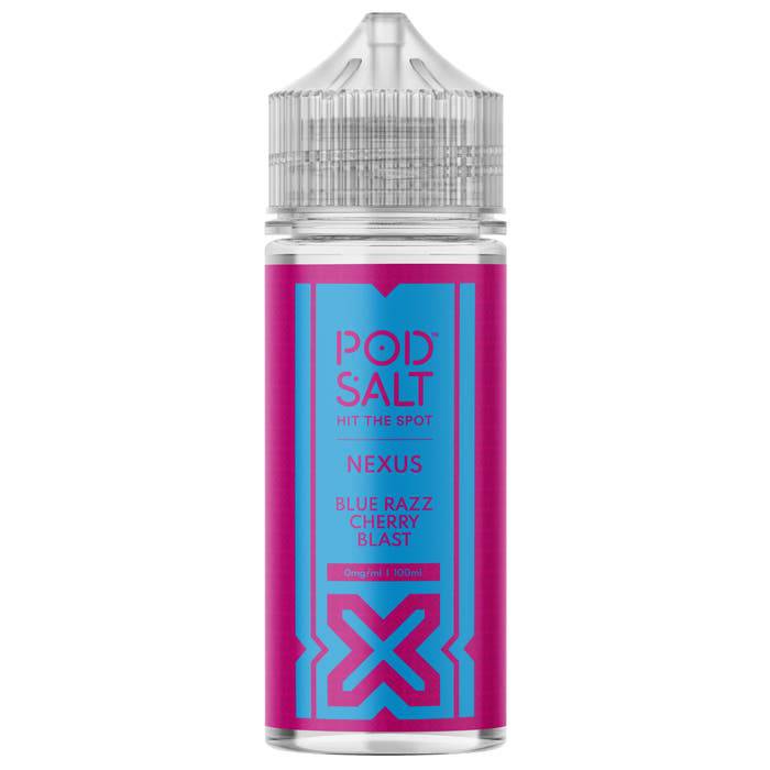 POD SALT Nexus - Blue Razz Cherry Blast 100ml Shortfill E-Liquid - The British Vape Company