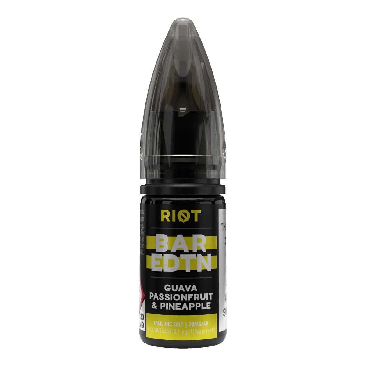 RIOT Bar EDTN - Guava Passionfuit & Pineapple 10ml E-Liquid - The British Vape Company