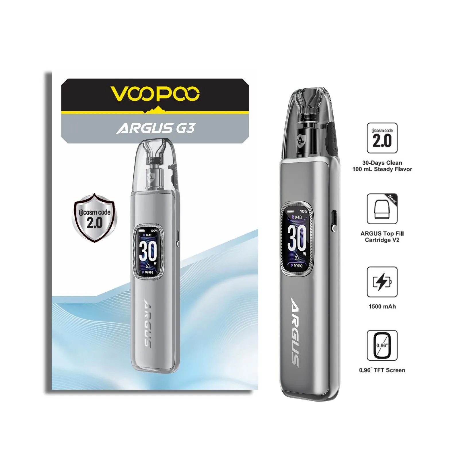 VOOPOO - Argus G3 Pod Vape Kit - The British Vape Company