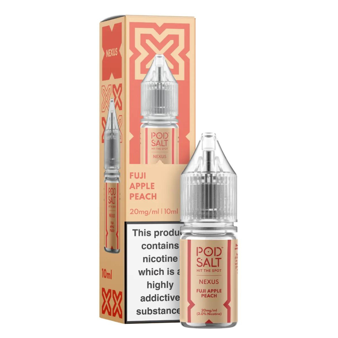POD SALT NEXUS - Fuji Apple Peach 10ml E-Liquid - The British Vape Company