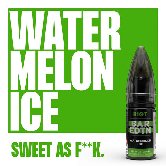 RIOT Bar EDTN - Watermelon Ice 10ml E-Liquid - The British Vape Company