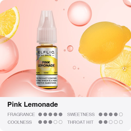 ELFLIQ - Pink Lemonade 10ml E-Liquid - The British Vape Company