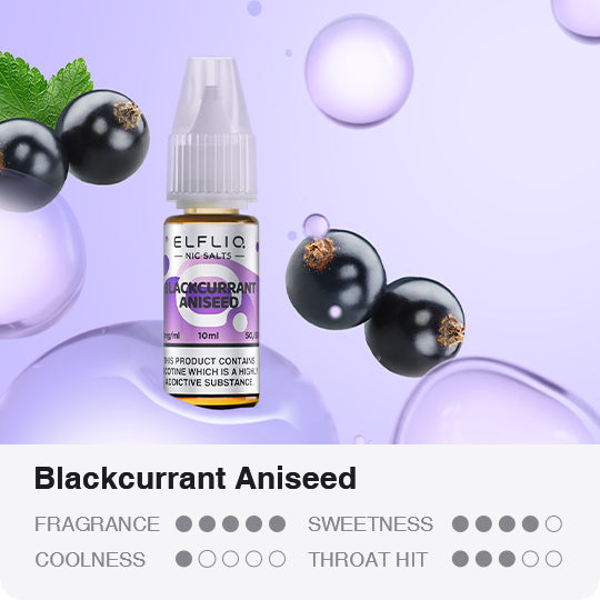 ELFLIQ - Blackcurrant Aniseed 10ml E-Liquid - The British Vape Company