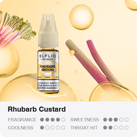 ELFLIQ - Rhubarb Snoow 10ml E-Liquid - The British Vape Company