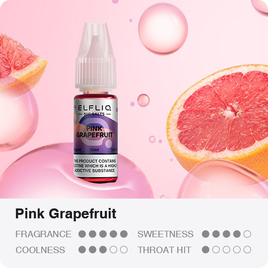 ELFLIQ - Pink Grapefruit 10ml E-Liquid - The British Vape Company