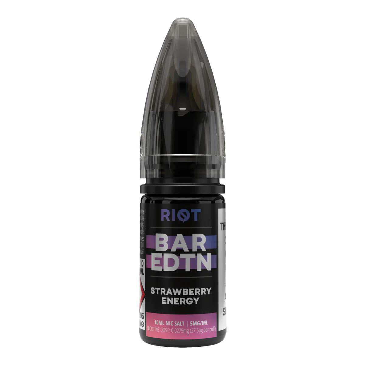 RIOT Bar EDTN - Strawberry Energy 10ml E-Liquid - The British Vape Company