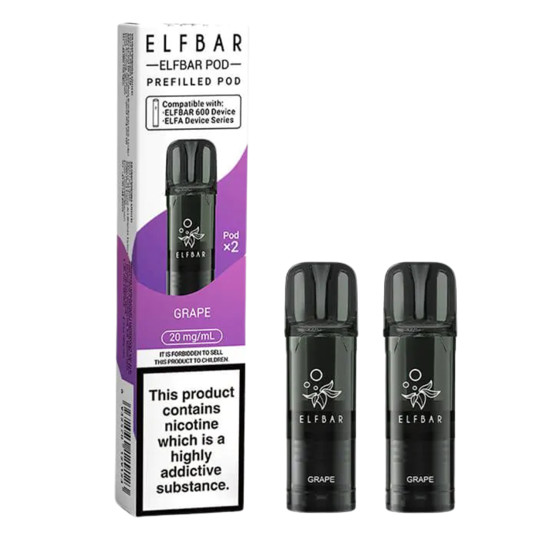 ELFBAR - 600 Prefilled Replacement Vape Pods (2pcs) - The British Vape Company