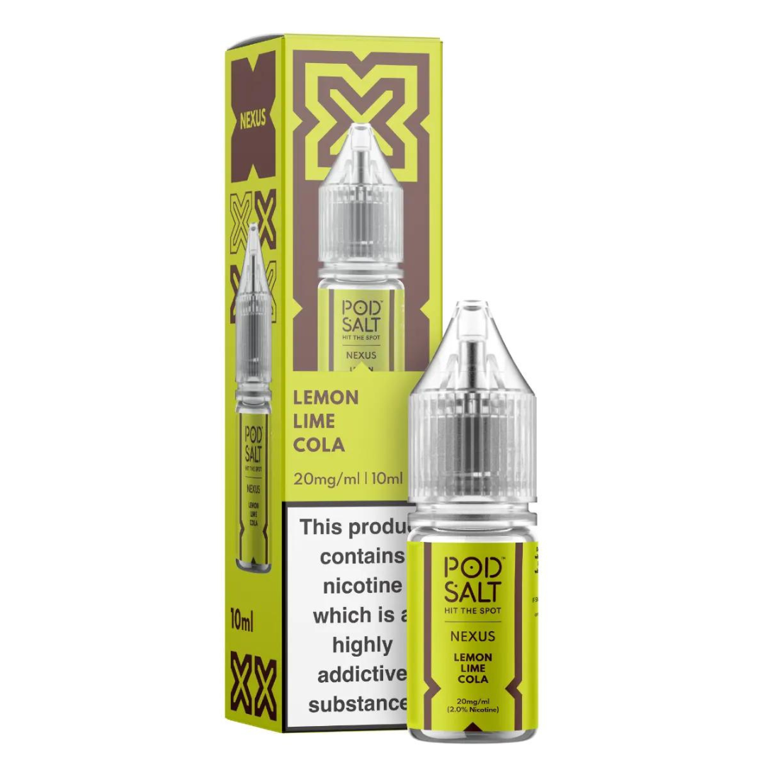 POD SALT NEXUS - Lemon Lime Cola 10ml E-Liquid - The British Vape Company