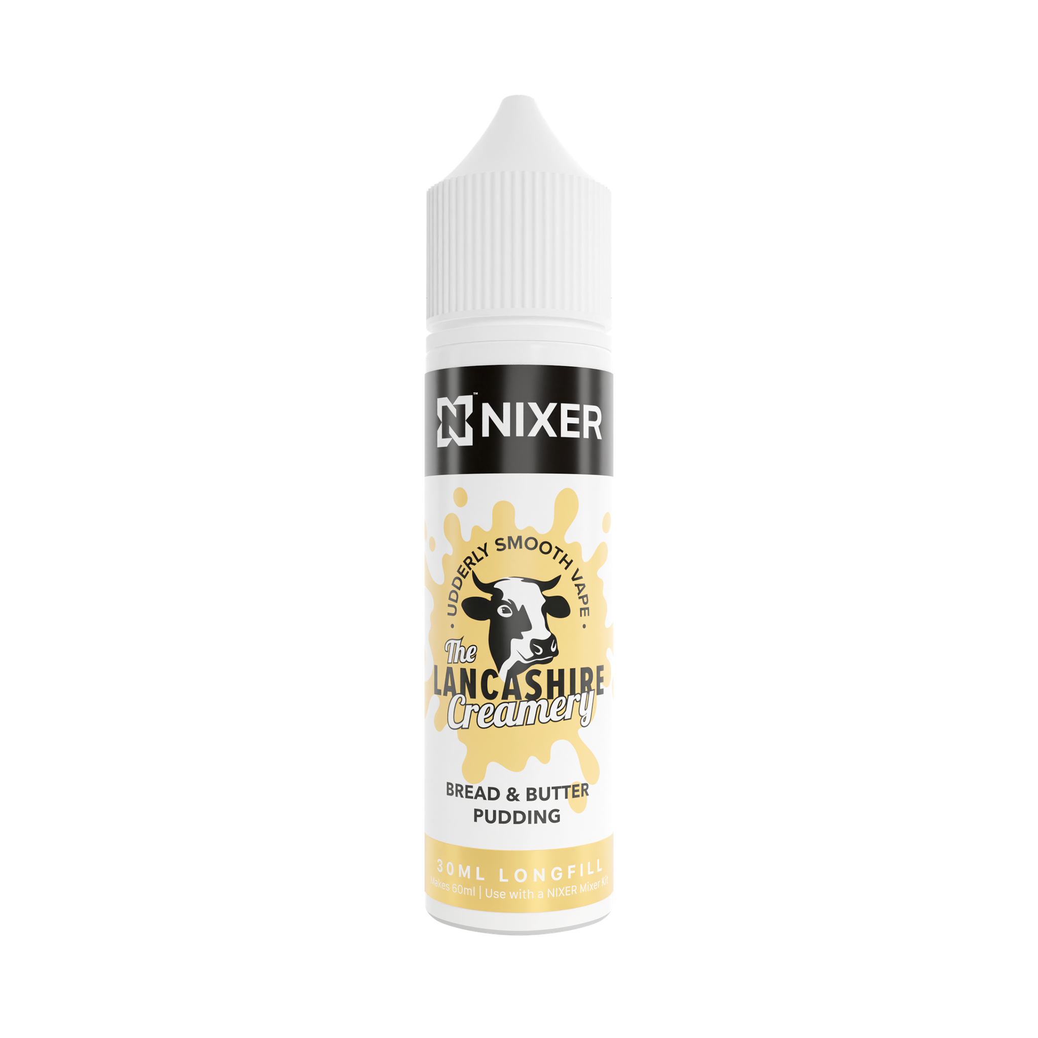 Nixer X The Lancashire Creamery - Bread & Butter Pudding 60ml Longfill E-Liquid