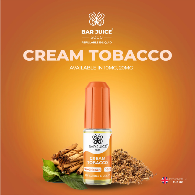 BAR JUICE 5000 - Cream Tobacco 10ml E-Liquid