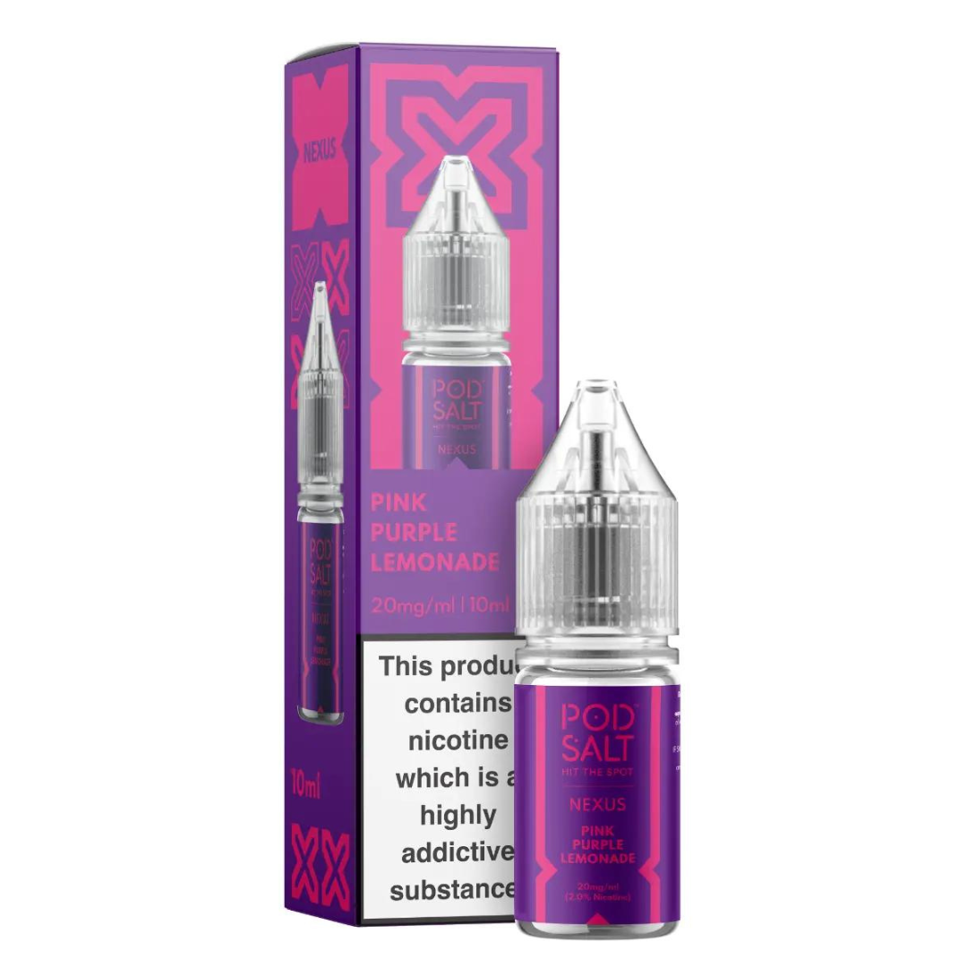 POD SALT NEXUS - Pink Purple Lemonade 10ml E-Liquid - The British Vape Company
