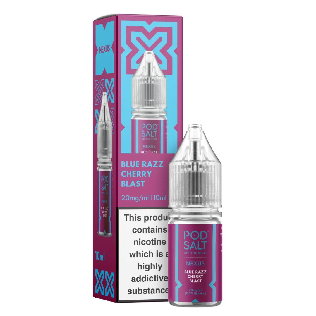 POD SALT NEXUS - Blue Razz Cherry Blast 10ml E-Liquid - The British Vape Company