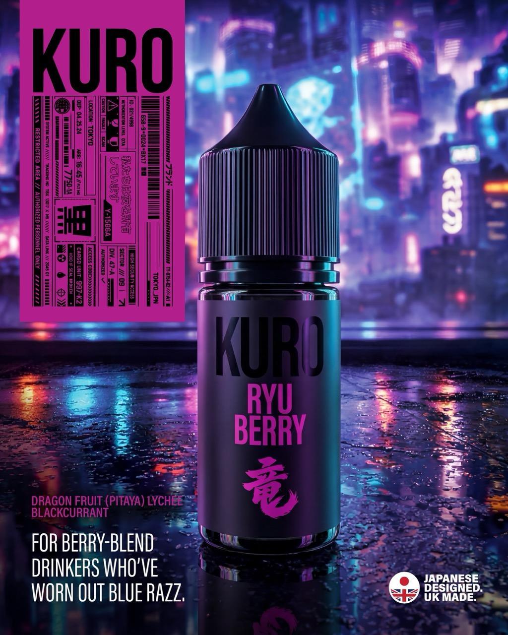KURO by RIOT - Ryu Berry Nic Salt 10ml Vape Juice