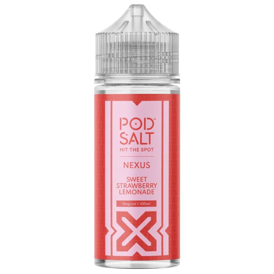 POD SALT Nexus - Sweet Strawberry Lemonade 100ml Shortfill E-Liquid - The British Vape Company