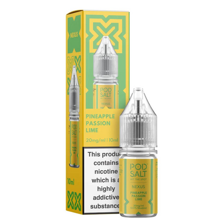 POD SALT NEXUS - Pineapple Passion Lime 10ml E-Liquid - The British Vape Company