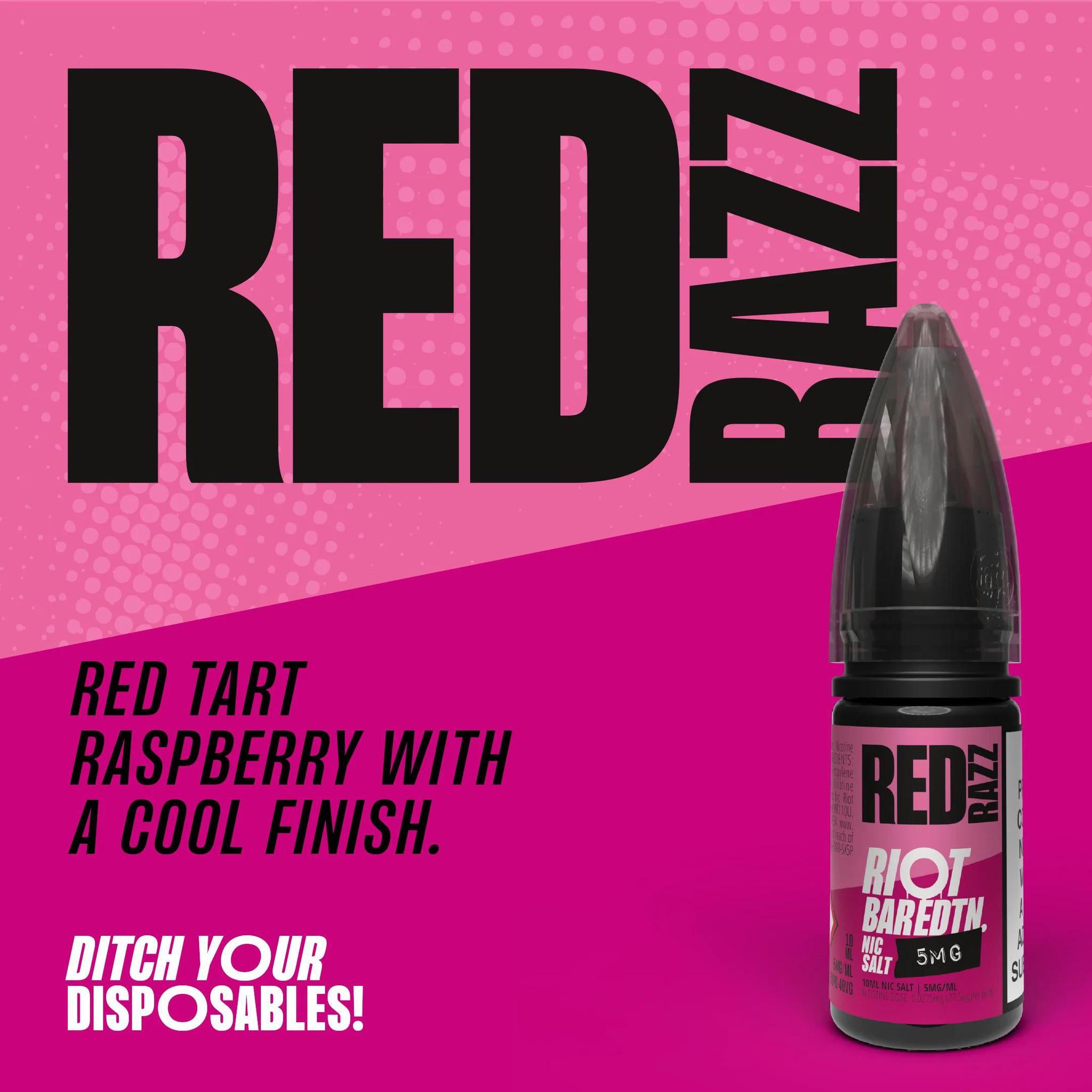 RIOT Bar EDTN - Red Razz 10ml E-Liquid - The British Vape Company