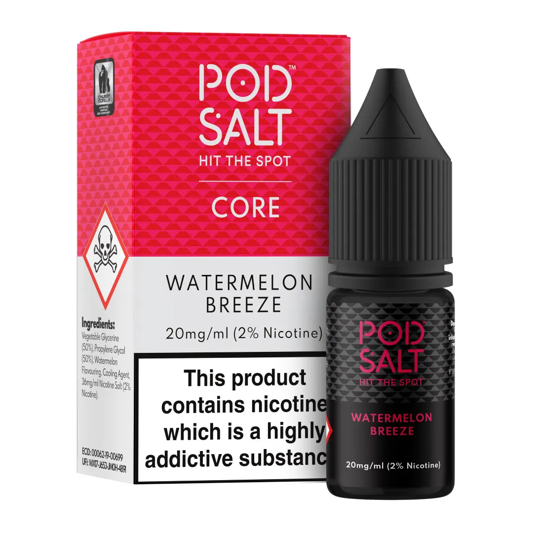 POD SALT CORE - Watermelon Breeze 10ml E-Liquid