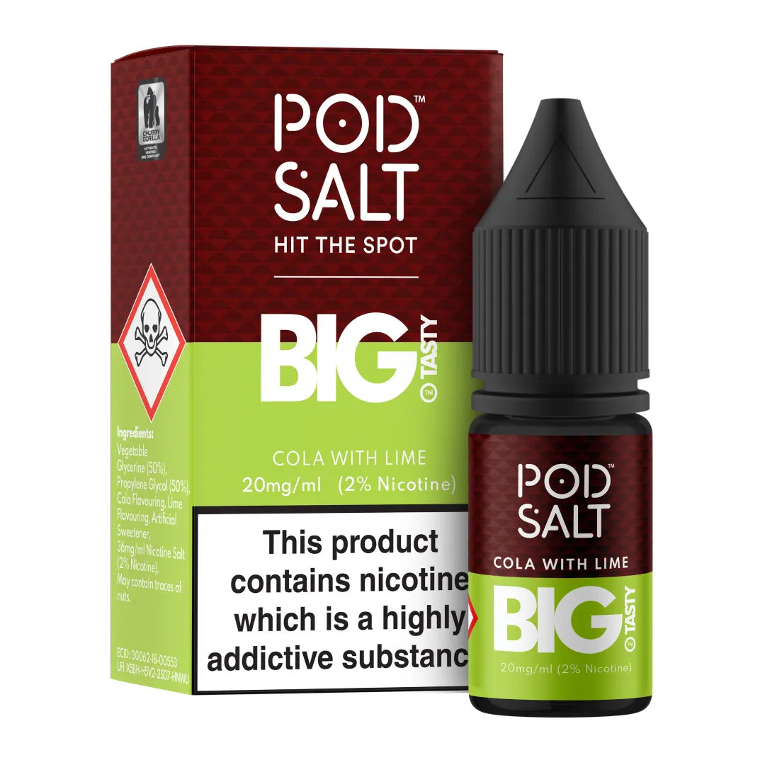 POD SALT FUSION - The Big Tasty Cola With Lime 10ml E-Liquid