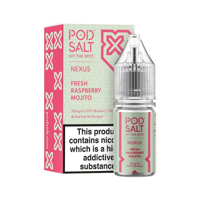POD SALT Nexus - Fresh Raspberry Mojito 10ml E-Liquid - The British Vape Company