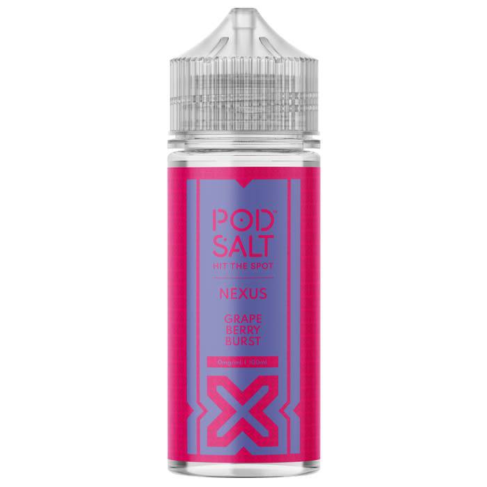 POD SALT Nexus - Grape Berry Burst 100ml Shortfill E-Liquid - The British Vape Company