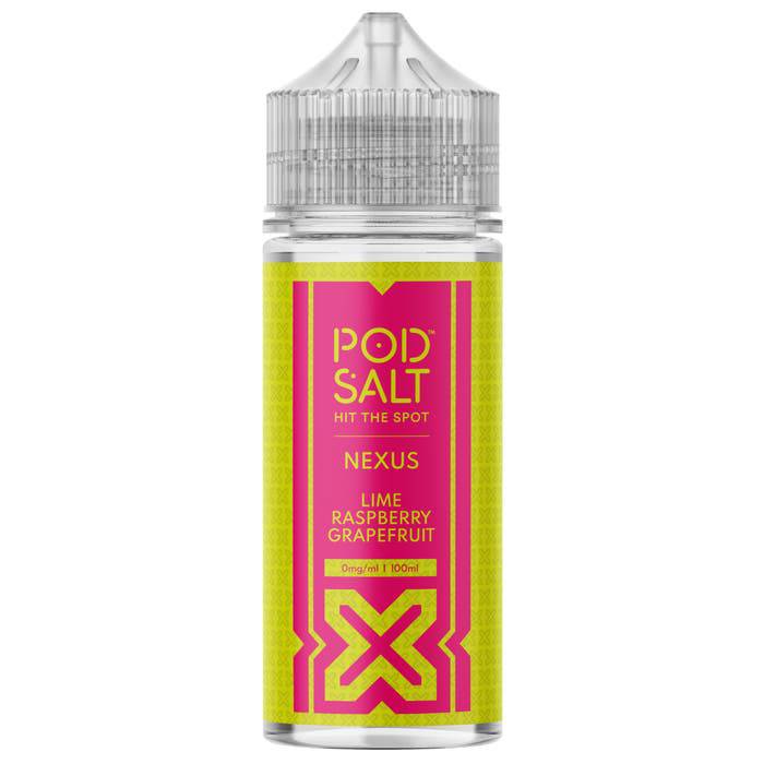 POD SALT Nexus - Lime Raspberry Grapefruit 100ml Shortfill E-Liquid - The British Vape Company