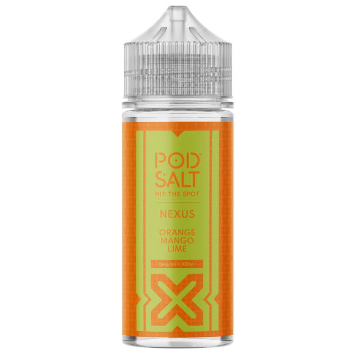 POD SALT Nexus - White Orange Mango Lime 100ml Shortfill E-Liquid - The British Vape Company