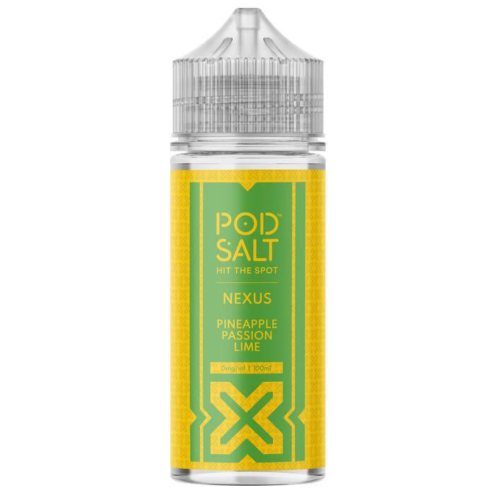 POD SALT Nexus - Pineapple Passion Lime 100ml Shortfill E-Liquid - The British Vape Company