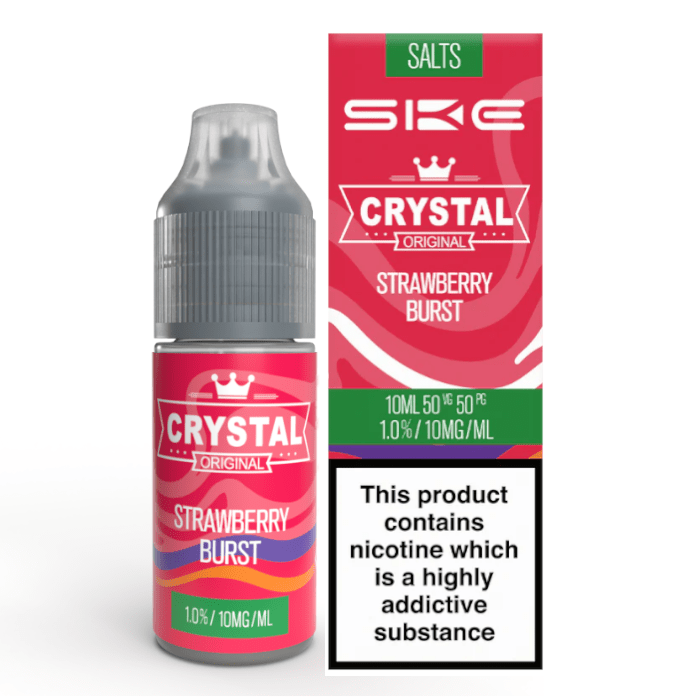 SKE Crystal - Strawberry Burst liquid 10ml E-Liquid - The British Vape Company