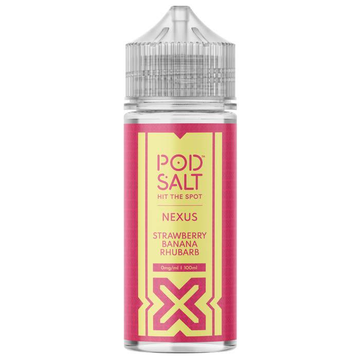 POD SALT Nexus - Strawberry Banana Rhubarb 100ml Shortfill E-Liquid - The British Vape Company