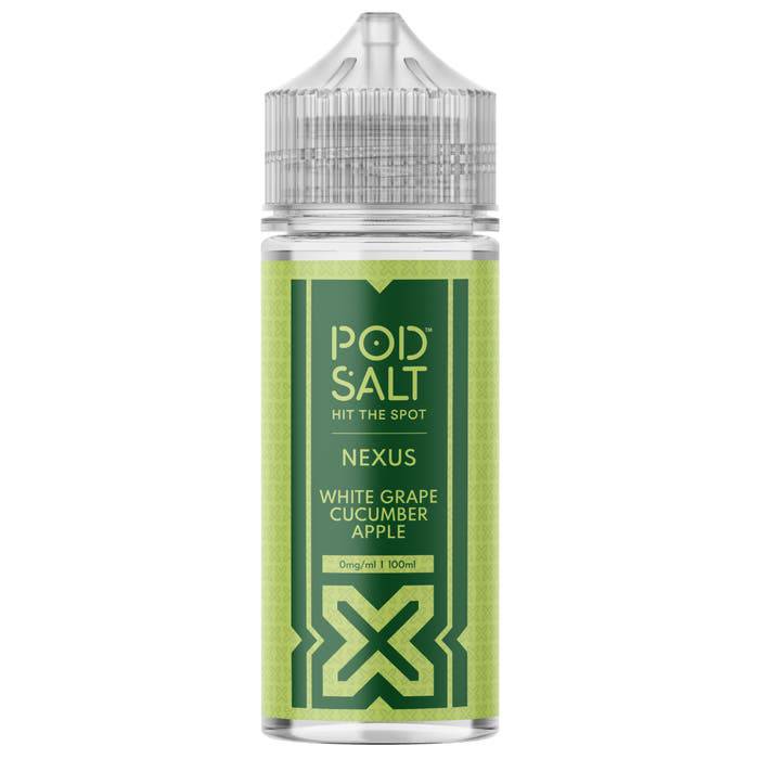 POD SALT Nexus - White Grape Cucumber Apple 100ml Shortfill E-Liquid - The British Vape Company