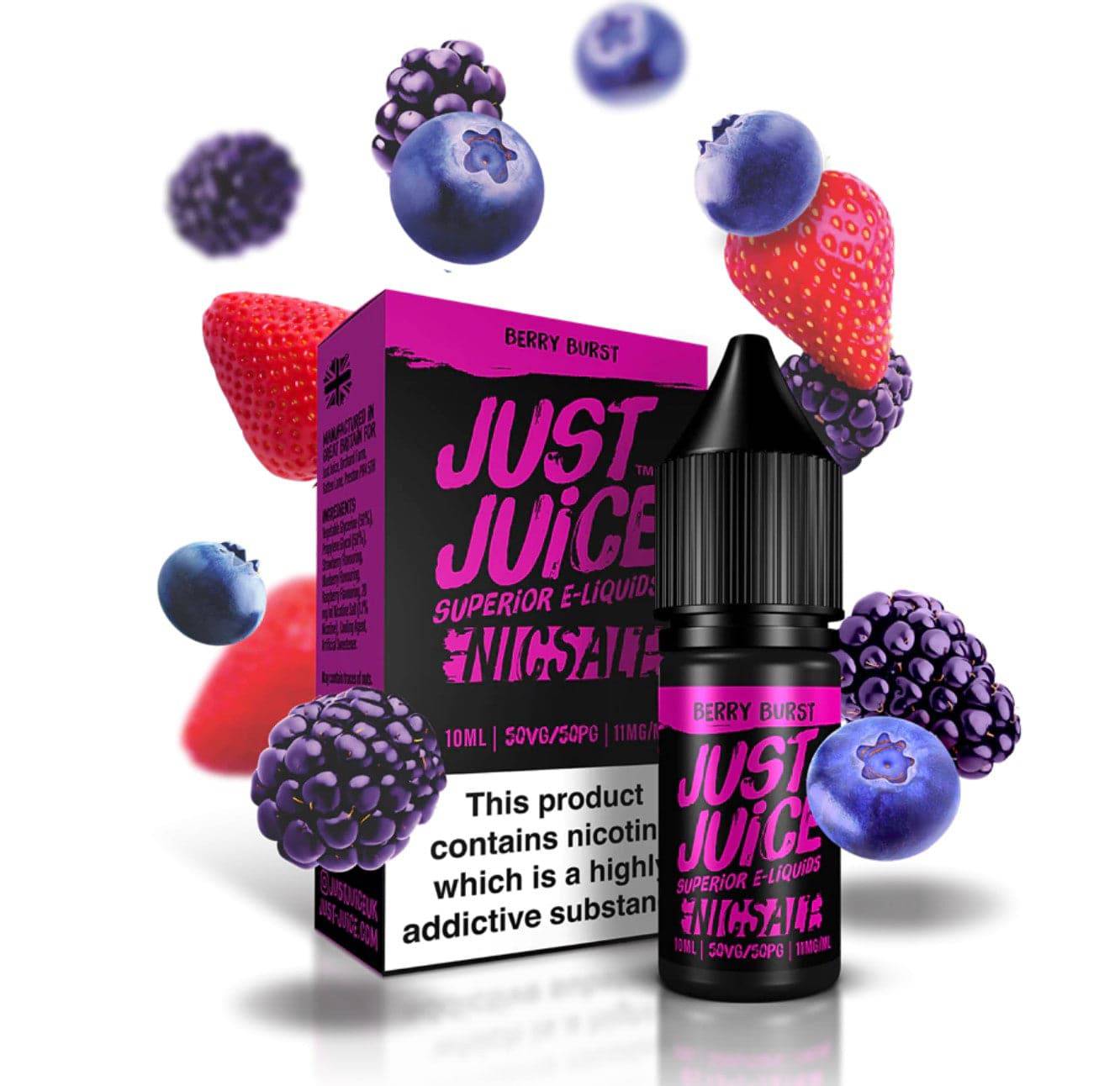 JUST JUICE - Berry Burst 10ml E-Liquid - The British Vape Company