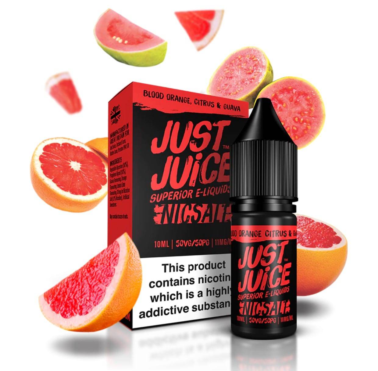 JUST JUICE - Blood Orange, Citrus & Guava 10ml E-Liquid - The British Vape Company