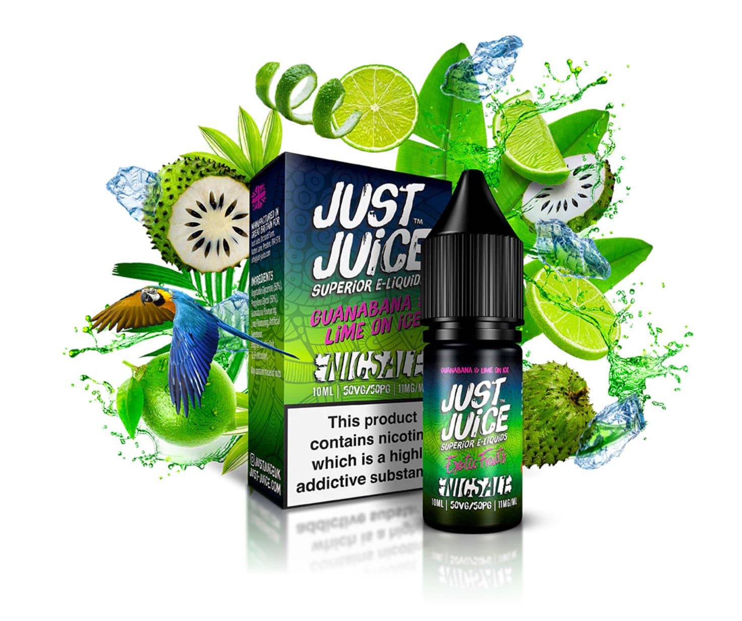 JUST JUICE - Guanabana & Lime On Ice 10ml E-Liquid - The British Vape Company
