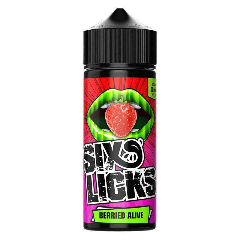 SIX LICKS - Berried Alive 100ml Shortfill E-Liquid - The British Vape Company