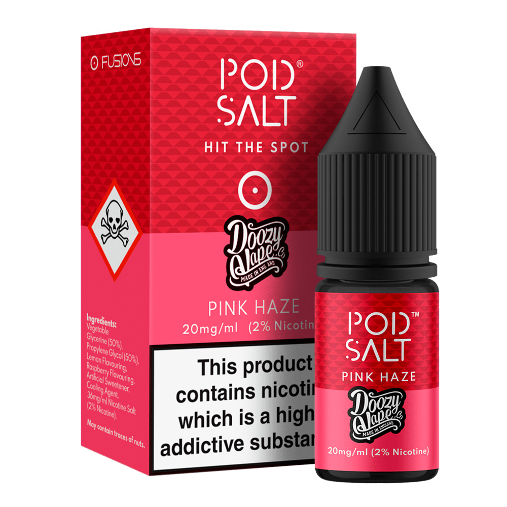 POD SALT - Doozy Vapes Pink Haze 10ml E-Liquid - The British Vape Company