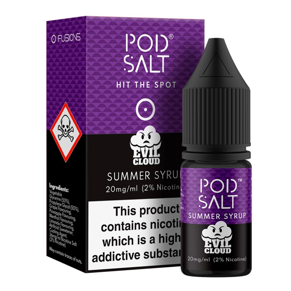 POD SALT - Evil Cloud Summer Syrup 10ml E-Liquid - The British Vape Company