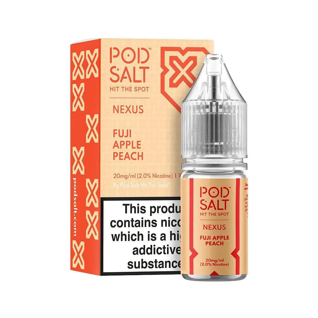 POD SALT Nexus - Fuji Apple Peach 10ml E-Liquid - The British Vape Company