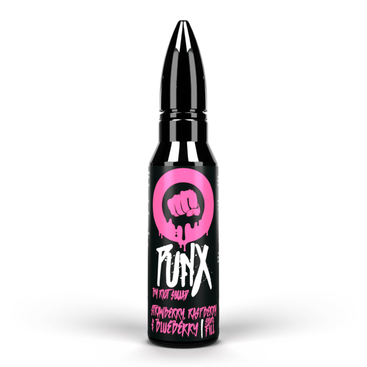 RIOT PUNX - Strawberry, Raspberry & Blueberry 50ml Shortfill E-Liquid - The British Vape Company